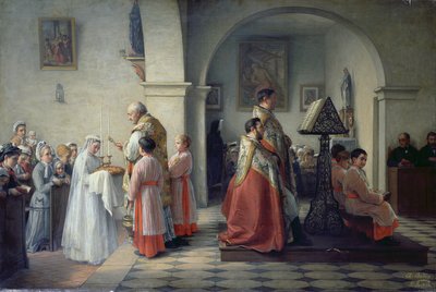 Blessing the Bread, 1879 by Francois Archange Joseph Bodin